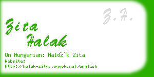 zita halak business card